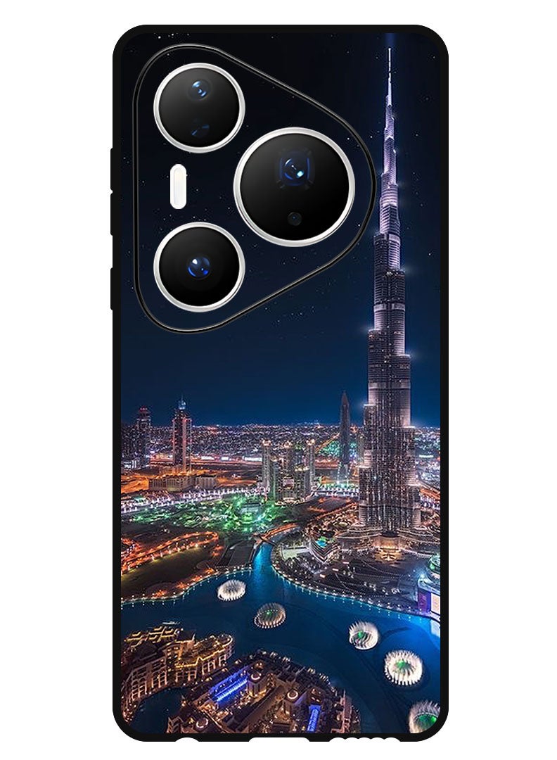 Theodor Case Compatible with Huawei Pura 80 Pro Plus 6.8 Inch Protection Shockproof Bumper Cover Burj Khalifa Night View - Image 1