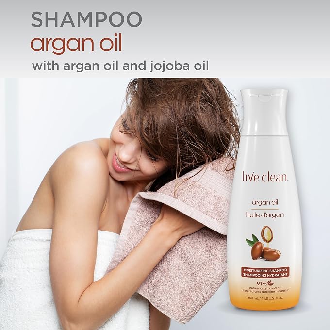 Live Clean Argan Oil Restorative Shampoo, 12 oz. - Image 3