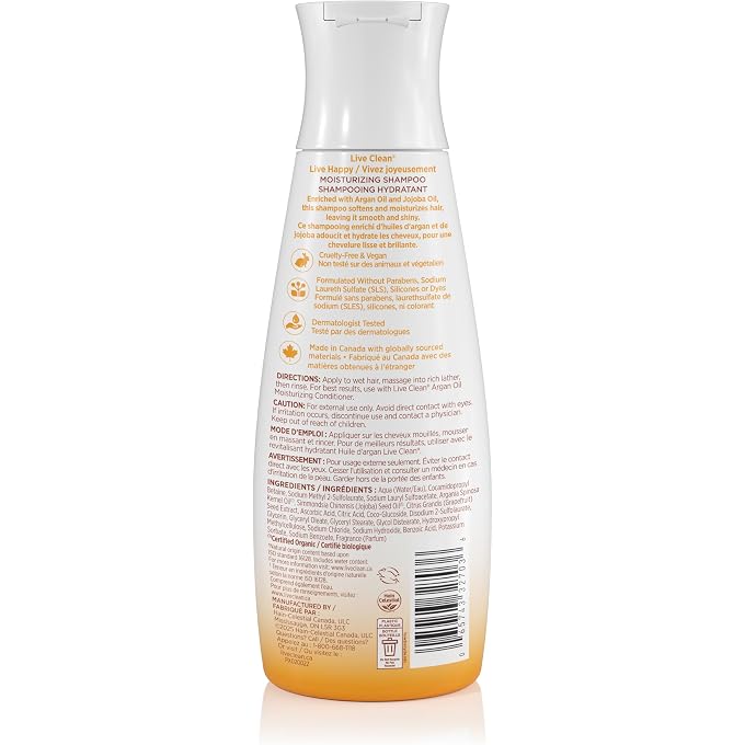 Live Clean Argan Oil Restorative Shampoo, 12 oz. - Image 2