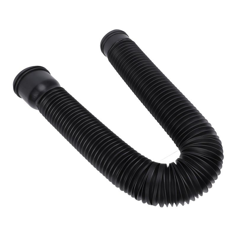 Rain Gutter Downspout Extension Flexible PE Extendable Drain Away Extender for Outdoor Villa Round Black - Image 2