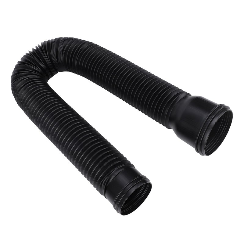 Rain Gutter Downspout Extension Flexible PE Extendable Drain Away Extender for Outdoor Villa Round Black - Image 4