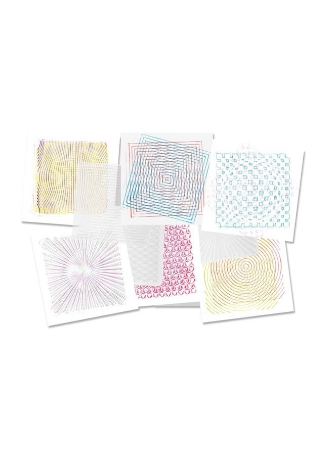 ROYLCO R5841 Optical Illusion 7 by 7-Inch Rubbing Plates, 6-Pack - Image 2