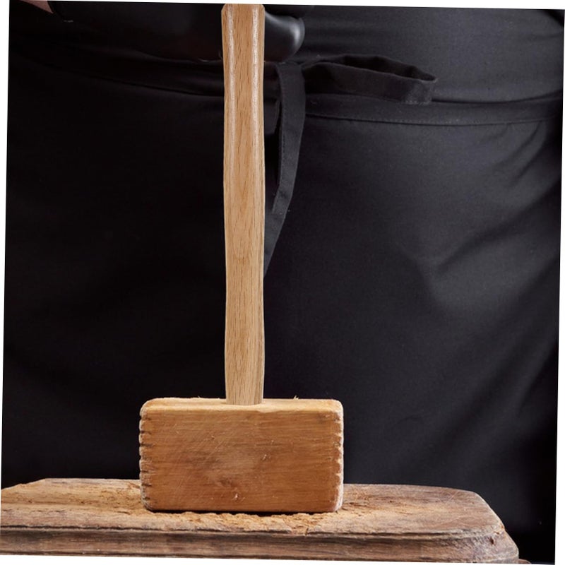 Wooden Hammer Handle Replacement 2 Pcs 35 5X3X2 3 Cm Cushion Grip Woodworking Mallet - Image 4