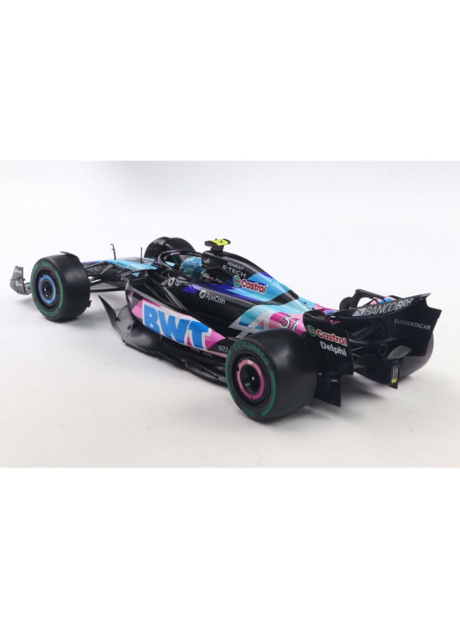 Solido Alpine F1 Team A524 Brazilian GP 2024 E. Ocon Diecast Model Car, 1:18 Scale Formula 1 Race Car, Blue Collector Display Model with Directional Wheels - Image 5