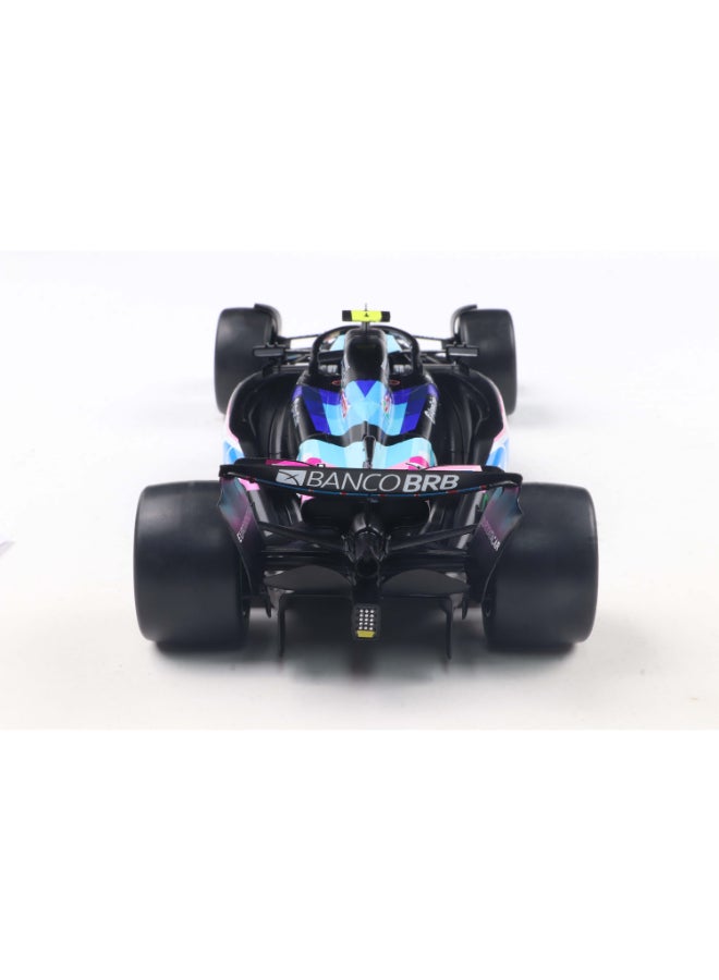 Solido Alpine F1 Team A524 Brazilian GP 2024 E. Ocon Diecast Model Car, 1:18 Scale Formula 1 Race Car, Blue Collector Display Model with Directional Wheels - Image 3