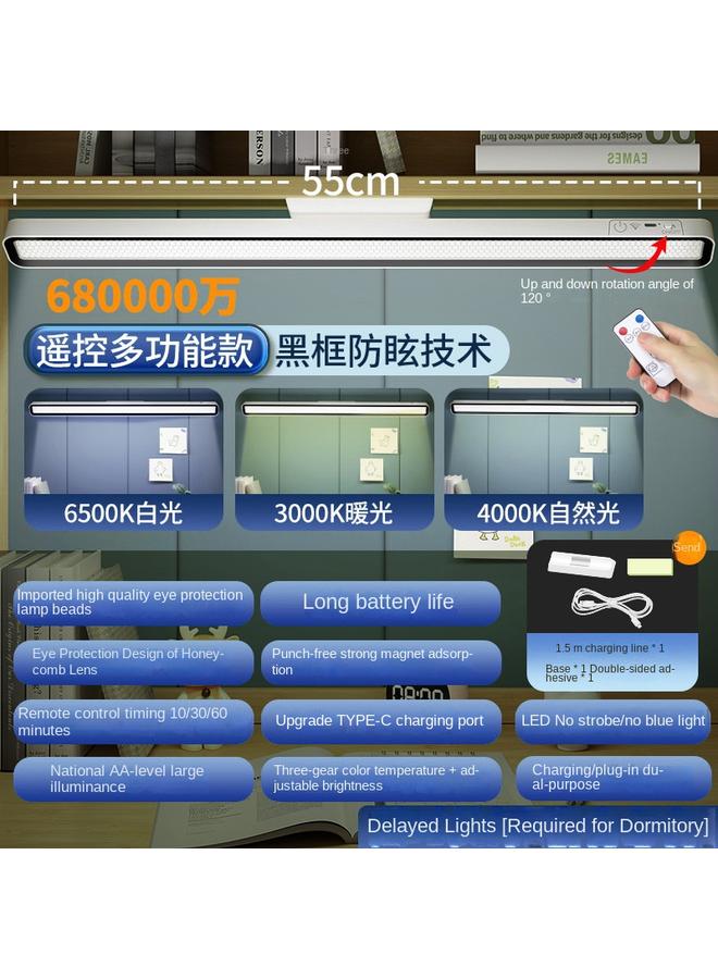 Bluejw Students Special Eye Protection Learning Lamp Bedroom Dormitory Lamp Desk Advanced Sense Reading Magnetic Cool Lamp - Image 1