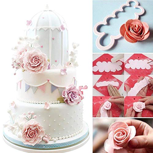 Soleebee 114 Pcs Cake Decorating Tools Fondant Cake Baking Decorating Sugar Craft Icing Tools Plunger Cutters Snowflake Rose Flower Moulds Set Letter Cookie Cutters Rolling Pin Equipment Accessories - Image 3