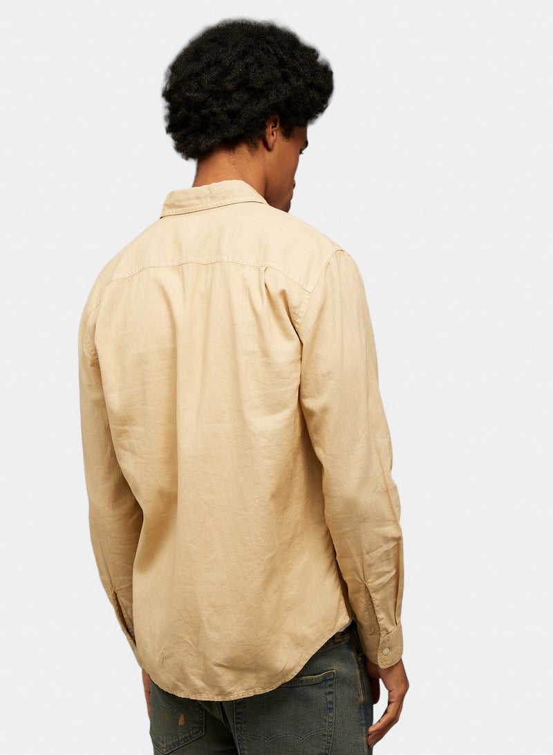 American Eagle AE Everyday Button-Up Linen Shirt - Image 4