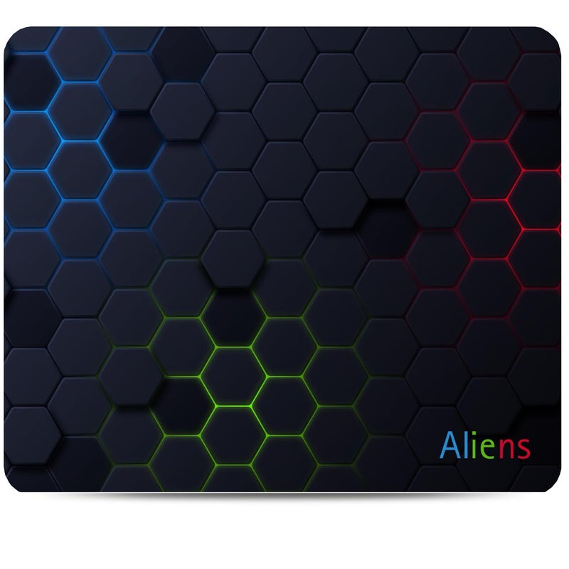 Aliens Mouse Pad for Computer, Laptop, Smooth Premium Cloth Surface, Non-Slip Rubber Base, Speed and Precision Operation Compatible with Laser and Optical Mouse, Gaming, Office, Home 230x190mm (3D-05) - Image 1