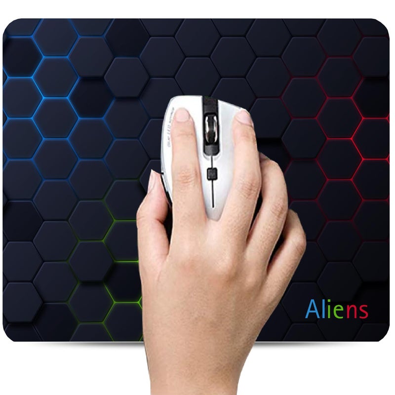 Aliens Mouse Pad for Computer, Laptop, Smooth Premium Cloth Surface, Non-Slip Rubber Base, Speed and Precision Operation Compatible with Laser and Optical Mouse, Gaming, Office, Home 230x190mm (3D-05) - Image 4