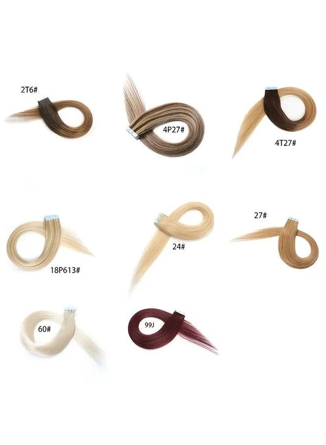 Bluejw Real Hair Seamless Hair PU Wig Film Hair Real Hair Silk Hair Extensions Tape In Hair - Image 3