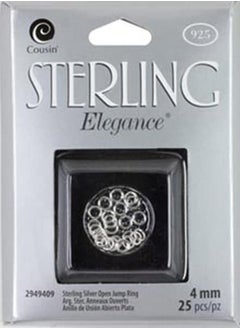 Cousin DIY 4mm Sterling Silver Open Jump Ring - 25pc  - Image 4