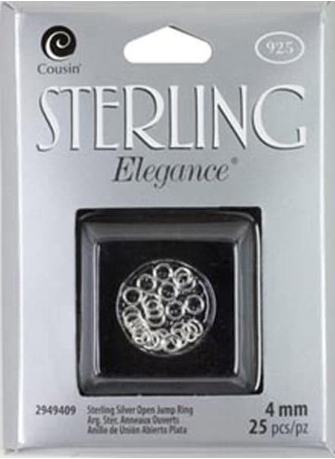 Cousin DIY 4mm Sterling Silver Open Jump Ring - 25pc  - Image 4