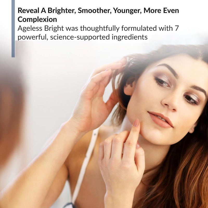 BioTrust AgelessBright Skin Serum, Support Smoother, Younger, More Even Skin to Reveal a Radiant Complexion Naturally, 1 fl. oz. - Image 3