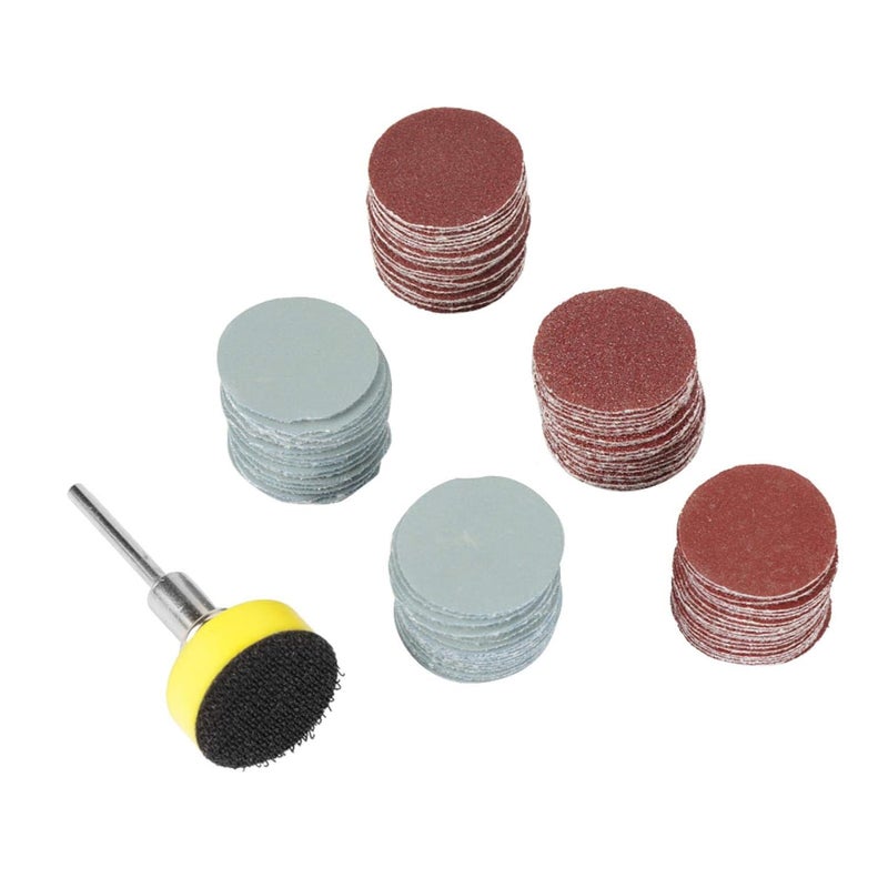Ufolet Sanding Discs, Sanding Discs Hook, Convenient Use Grit Orbital Sandpaper Low Cost 100Pcs 1" for Artificial Stone Furniture - Image 1