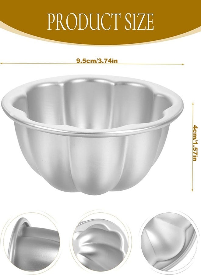 Egg Tart Molds, 6pcs Aluminum Alloy Pudding Jelly Molds Flower Shaped Alloy Pudding Cups for Kitchen Cooking - Image 2