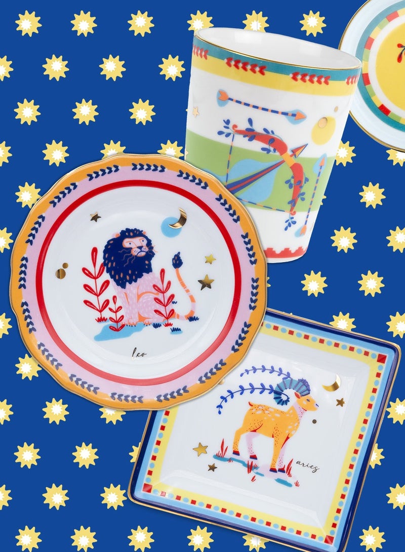 Baci milano Porcelain Decorative Plate 6.3 Inches (16 cm) – Design with Taurus Accent – Round Jewellery Tray for Table or Wall – Home Decor & Gifts for Women - Image 2