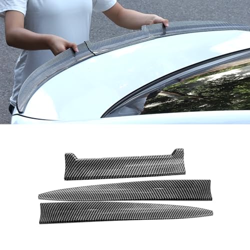 CTMAOYI Universal Carbon Fiber Pattern Spoiler for Sedan, Coupe, Hatchback | 3-Section Adjustable & Cuttable | No-Drill Installation with 3M Tape | 40-55 Inches - Image 5