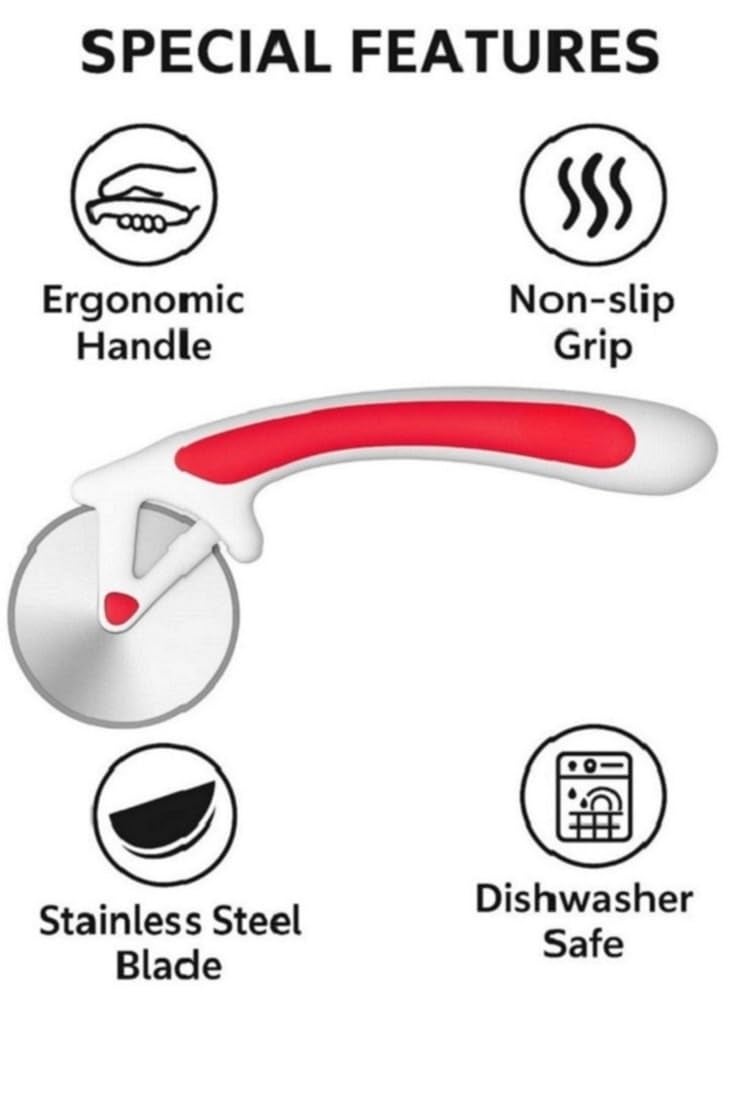 MOBDESK [ Combo Set ] Space-saving Nesting Scoop | Multi-function Cheese Grater | Sharp Rotary Pizza Cutter | Dishwasher Safe Cooking Tools | Shredding Cold Butter, Slicing Pizza, Scooping Sugar, Rice - Image 2
