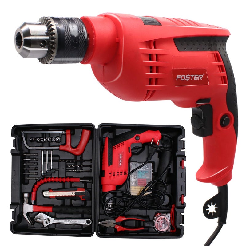 Foster Fk3513 Pro Reversible Impact Driver Drill Machine 130Pcs Hand Tool Kit 13Mm Chuck Size 650W - Image 5