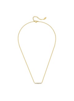 POLICE Medellin Gold-Plated NecklaceSleek Straight Line Pendant with Shimmering Crystals  - Image 1
