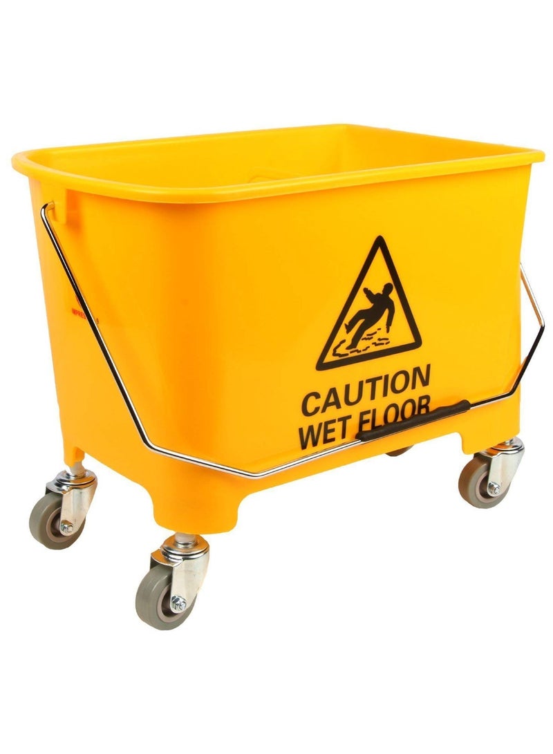 DubaiGallery Heavy Duty Mop Bucket - Wringer System 20l, Yellow - Image 4