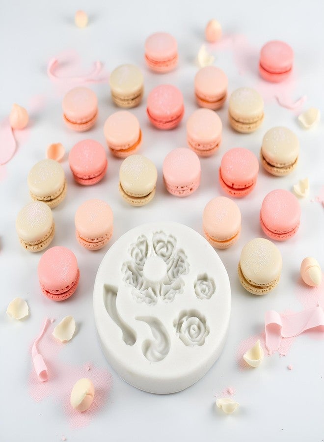 Qintreesify White Dessert Mold Food Grade Mini Rose Flower Teapot Mold Fondant Gum Paste Pastry Baking Molds - Image 2
