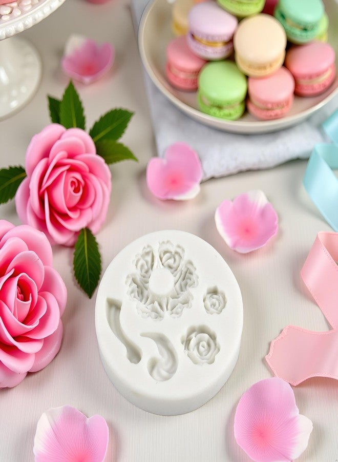 Qintreesify White Dessert Mold Food Grade Mini Rose Flower Teapot Mold Fondant Gum Paste Pastry Baking Molds - Image 4