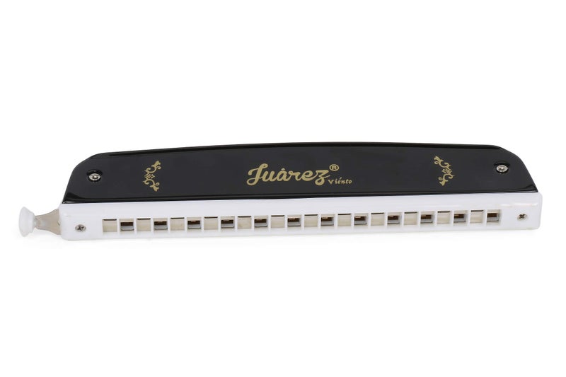 JUAREZ 24 Holes JRH24CHBK Harmonica Brass Reed Plate Aluminum Cover Chromatic Tower Mouth Organ With case Black - Image 3