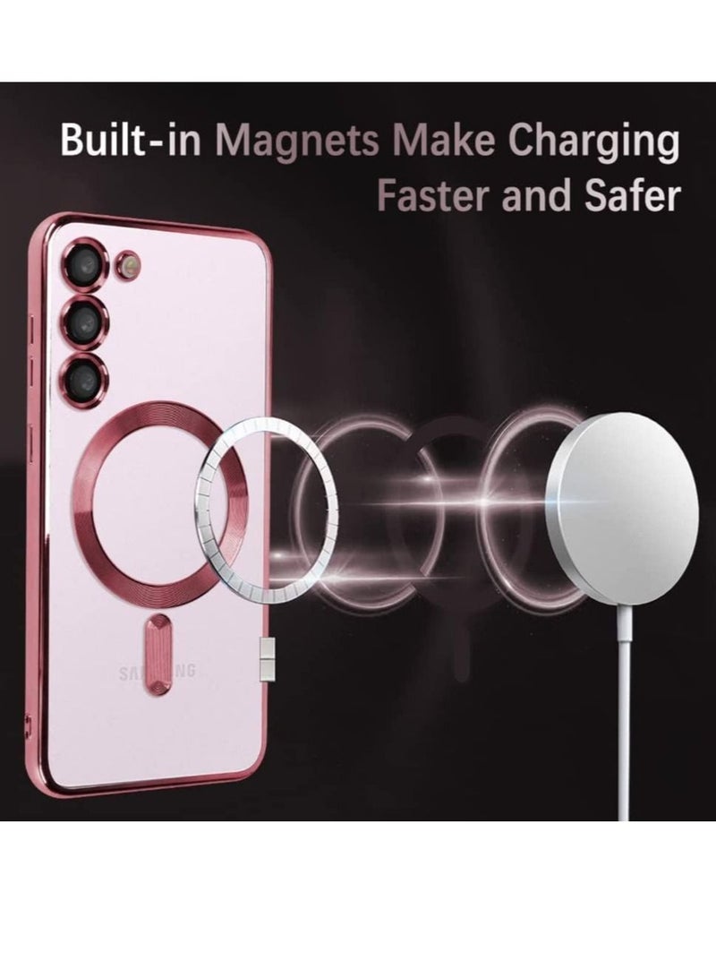 IAF Magnetic Clear Case for SamsMagnetic Clear Case for Samsung Galaxy S23 Plus with Camera Lens Protector Magsafe Compatible Electroplated Soft TPU Shockproof Anti-Scratch Phone Caseung Galaxy S23 with C  - Image 3