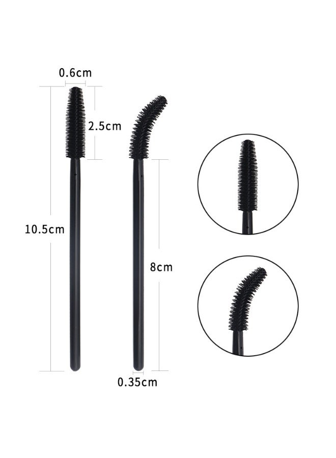 D'AMMA'N Disposable Silicone Eyelash Brushes 50pcs Colorful Lash Spoolies for Lash Extension & Eyebrow Grooming - Image 1