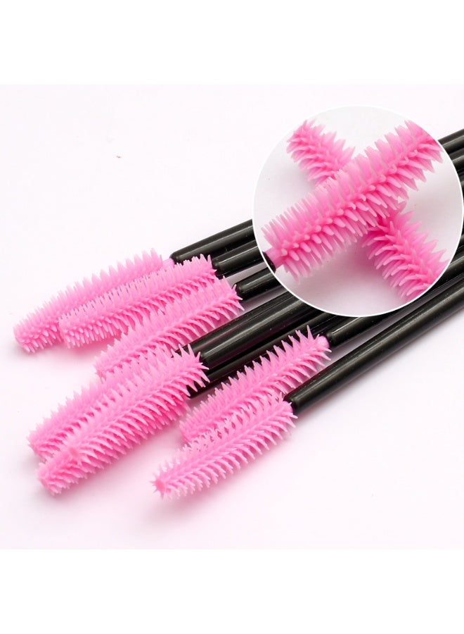 D'AMMA'N Disposable Silicone Eyelash Brushes 50pcs Colorful Lash Spoolies for Lash Extension & Eyebrow Grooming - Image 5