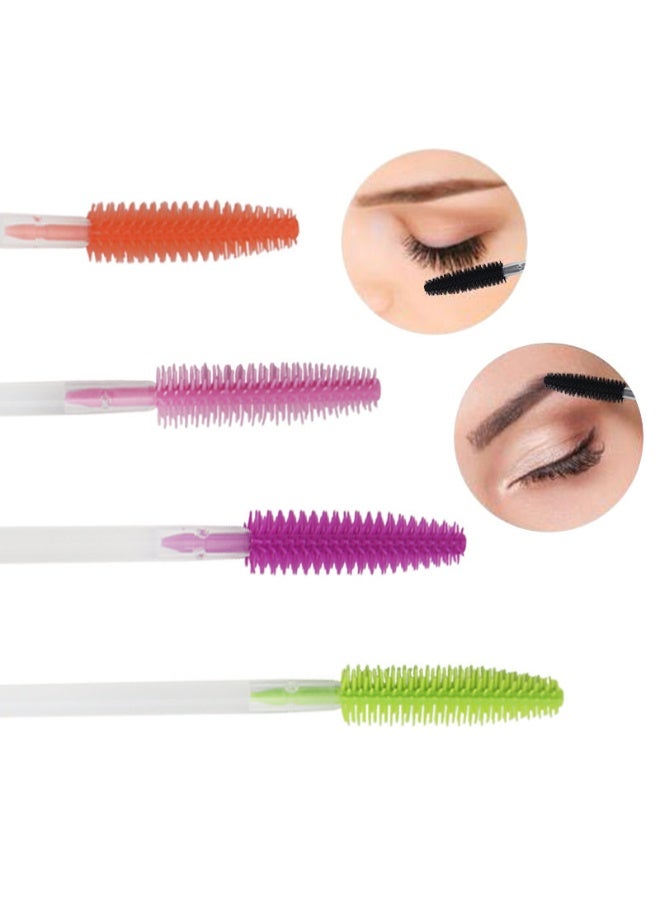 D'AMMA'N Disposable Silicone Eyelash Brushes 50pcs Colorful Lash Spoolies for Lash Extension & Eyebrow Grooming - Image 2