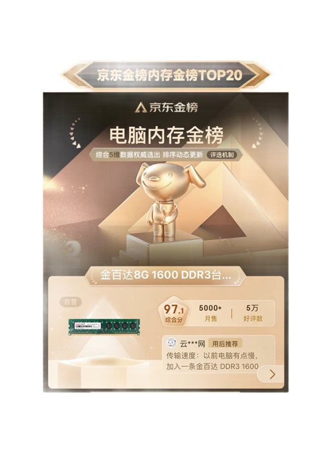 KINGBANK Kingbank 8Gb Ddr3 1600 Desktop Memory Module - Image 1