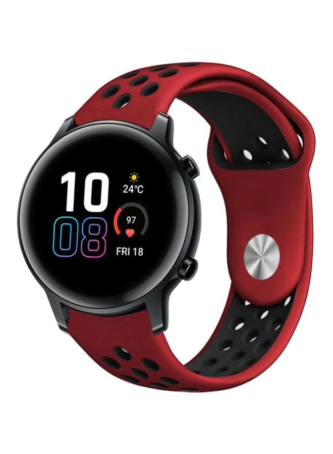 Perfii Replacement Band For Honor MagicWatch 2 42mm Red/Black - Image 1