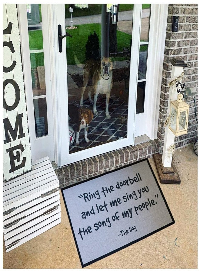 NYDECOR Front Door Mat Outdoor Indoor Enter Funny Doormat Outside Large Rubber Thin Non Slip Carpets for Bedroom Kitchen Patio Garden, 2' x 3'(The Dog) - Image 2