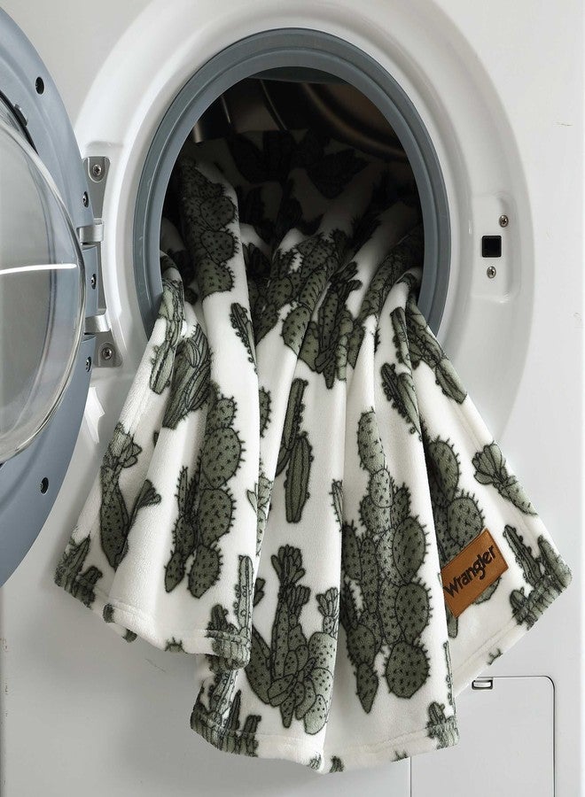 رانجلر بطانية رانجلر، بطانية صوفية ناعمة للغاية للأريكة أو السرير، مقاس كبير (لون أخضر، ٥٠ × ٧٠ بوصة) - Image 5