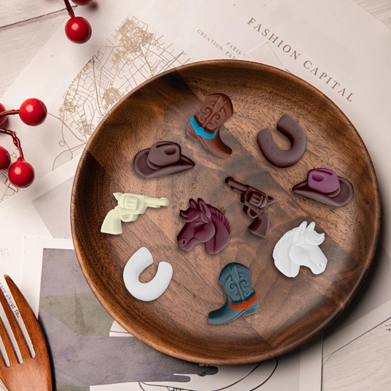 Fuehbur Western Themed Cowboy Candy Silicone Molds 2PCS, Chocolate Jello Moulds with Horse Head Boot Hat Saddle Design, 15 Cavity Ice Mold Pudding Soap Cookie Molds for Cake Desserts Cupcake Making - Image 4