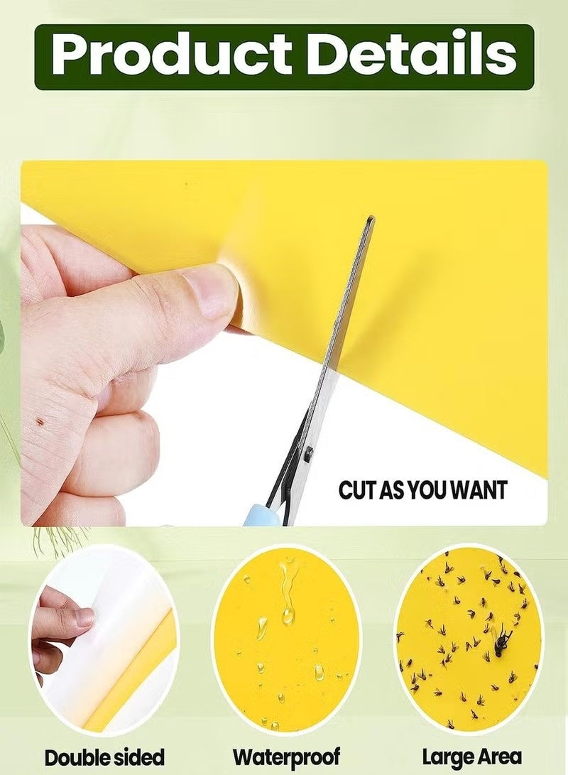 20-Piece Sticky Traps for Indoor or Outdoor Use, Flying Insects Catcher Such as Fruit Fly, Aphids, Whiteflies, Leafminers, Mosquitos, Fungus Gnats - Image 4
