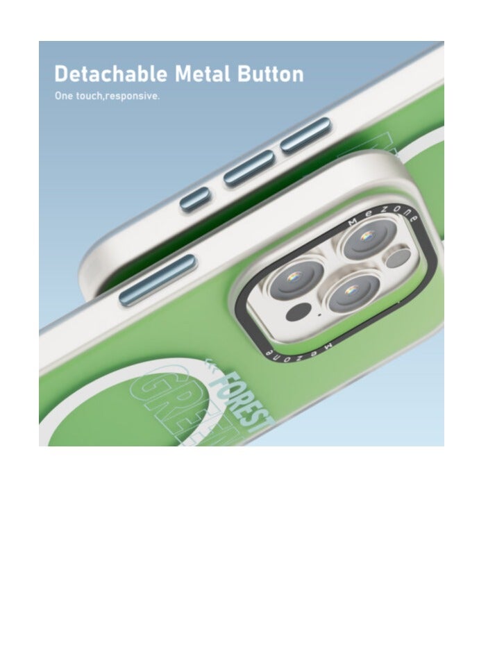 Mezone Memory iPhone 15 Pro MagSafe Case, Shockproof & Anti-Yellowing Phone Case Reinforced Corners with Airguard, Green - Image 5