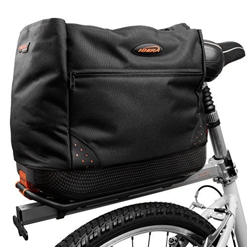 Ibera Bike Bag Insulated Cooler 16L - Clip-On Bike Rack Bag with Hard Base & Shoulder Straps - Fresh-Keeping & Reusable Grocery Bag - Bike Accessories for Adult Bikes - PAKRAK ONLY RACKS - Image 3
