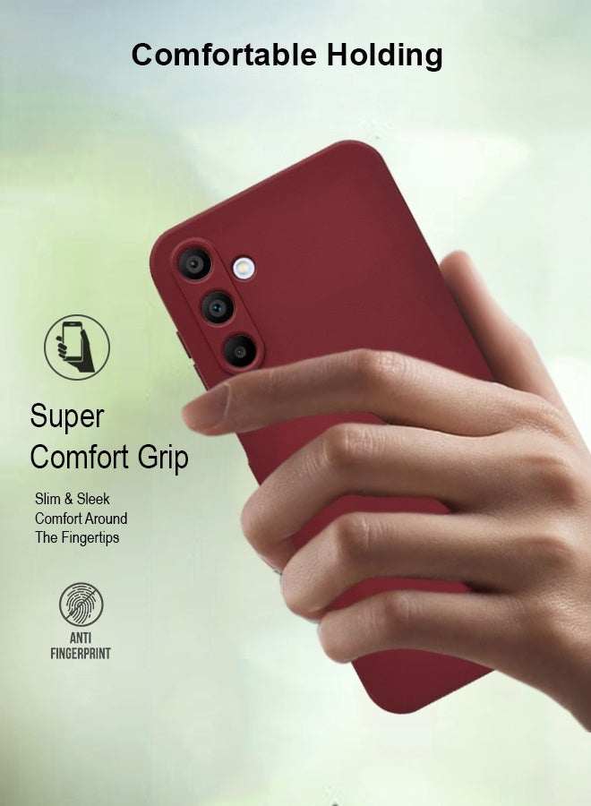 GMATE Samsung Galaxy A15 - Soft Flexible Silicone Protective Back Case Cover And Tempered Glass Screen Protector - Magenta - Image 5