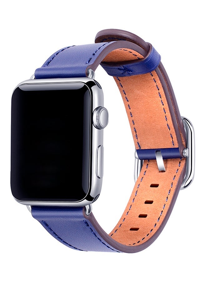 إسكدنيا Replacement Strap For Apple Watch Series 3/2/1 Dark Blue - Image 3