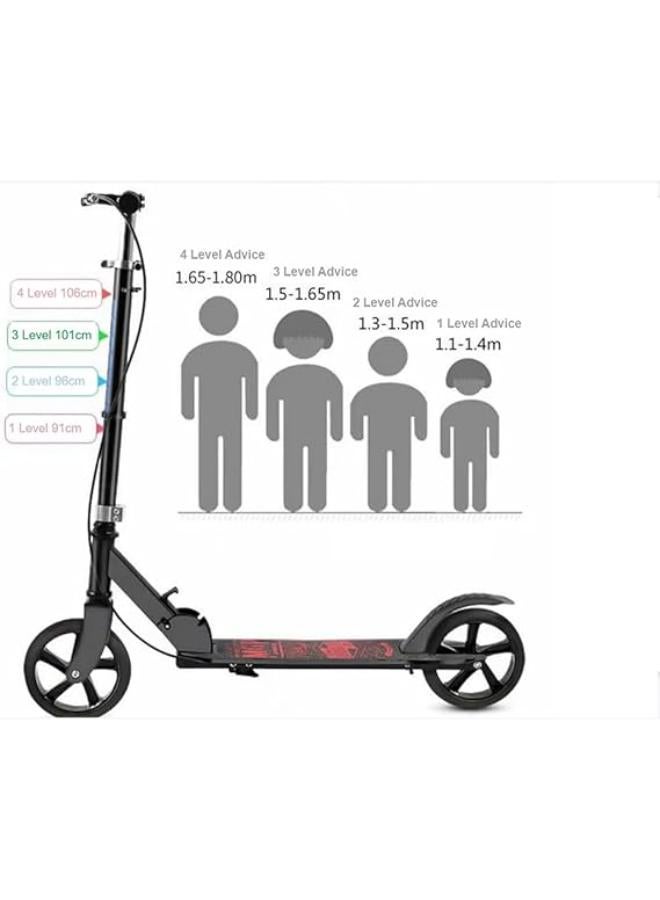 سكوتر بعجلة كبيرة للأطفال من كول بيبي - عجلة بولي يوريثان كبيرة مقاس 200 مم، حد وزن 220 رطل، سطح مقوى عريض، ارتفاع قابل للتعديل باستخدام الألومنيوم الفاخر، سهل الطي، ركوب سلس وسريع للأطفال بعمر 12 عامًا - Image 3