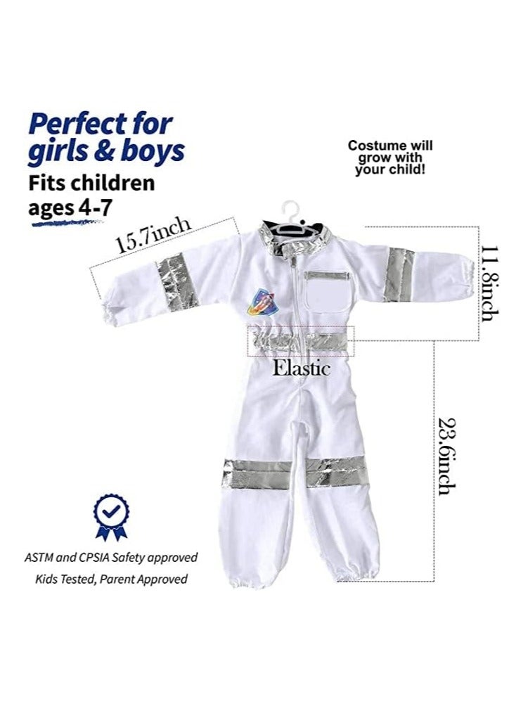 دوركو زي فضائي رائد الفضاء للأطفال ، الفضاء يتظاهر بلبس لعب الأدوار مجموعة للأطفال كوسبلاي ، زي لعب الأدوار مجموعة للأطفال كوسبلاي الأعمار 4-7 - Image 3