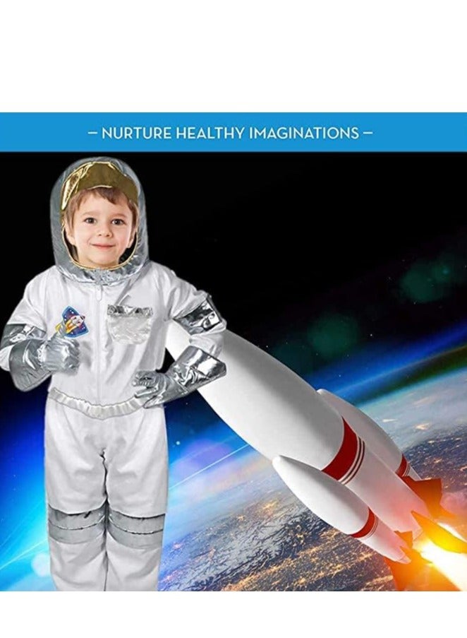 دوركو زي فضائي رائد الفضاء للأطفال ، الفضاء يتظاهر بلبس لعب الأدوار مجموعة للأطفال كوسبلاي ، زي لعب الأدوار مجموعة للأطفال كوسبلاي الأعمار 4-7 - Image 4
