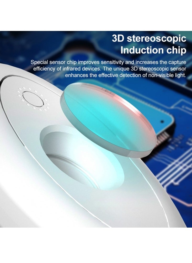 AMBERJACK Hidden Camera Detectors, Infrared Detector, Hotel Anti-Camera Anti-Peeping Tool, Camera Detector, Anti-Monitoring Inspection Detector for Hotel Bathroom, Spy Camera Detector (White)  - Image 4