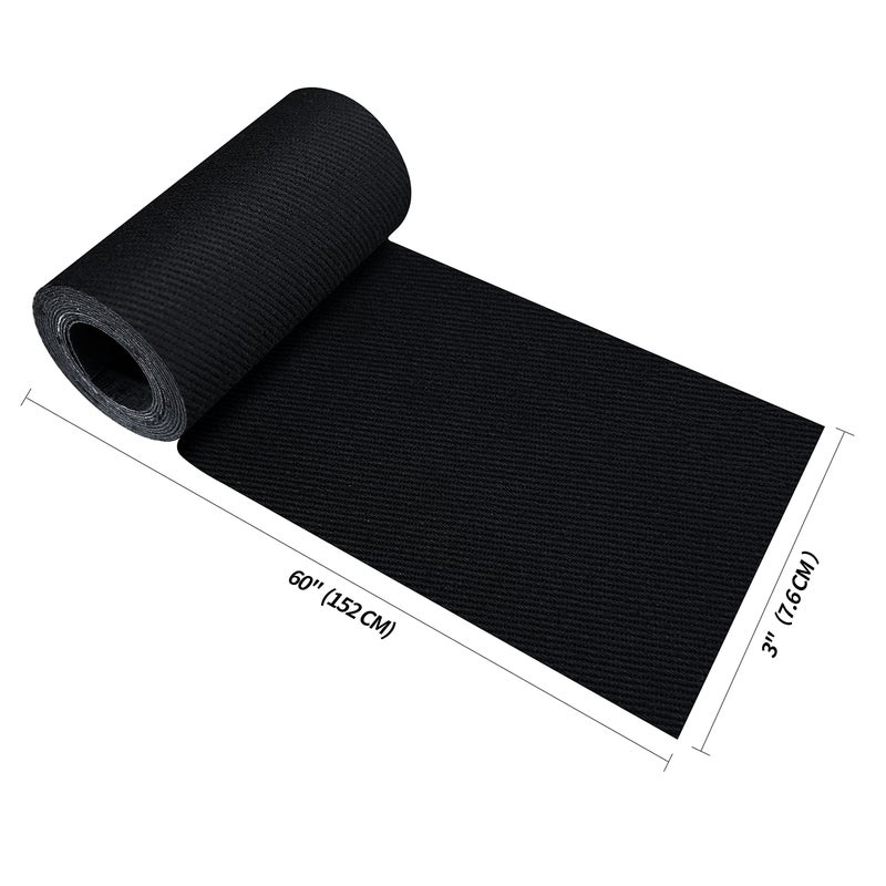 KING MOUNTAIN 100% Cotton Fabric Iron-on Repair Patch, Inside&Outside Clothes Repair Patch, 3"x60" with Backing Glue Repair Decorative Patch kit (Black) - Image 2