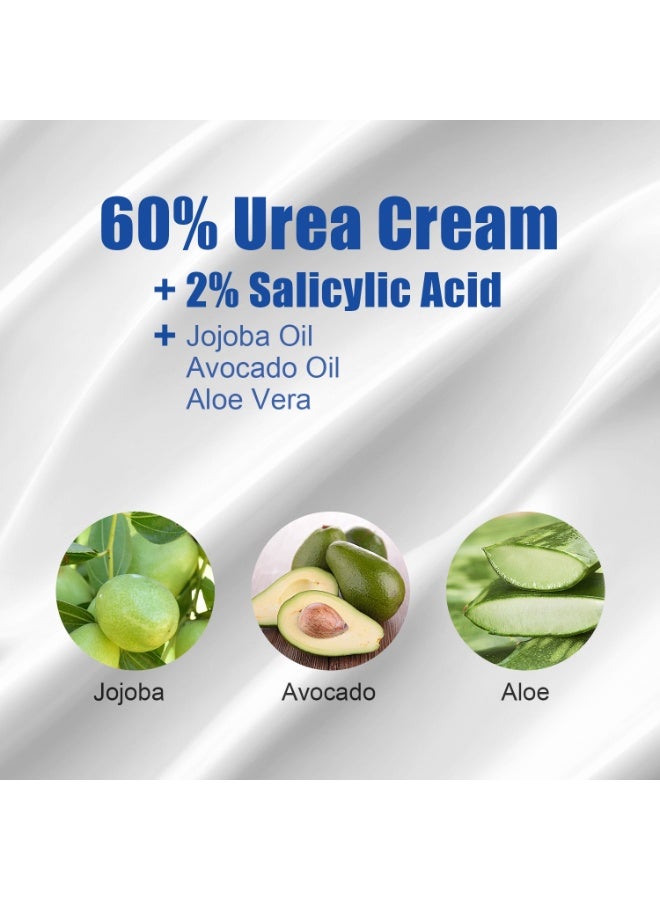 LANEMAY Multi-Action 60% Urea Therapy Cream - Deeply Hydrating, Exfoliating & Repairing Formula for Dry, Cracked Feet & Hands - Image 3