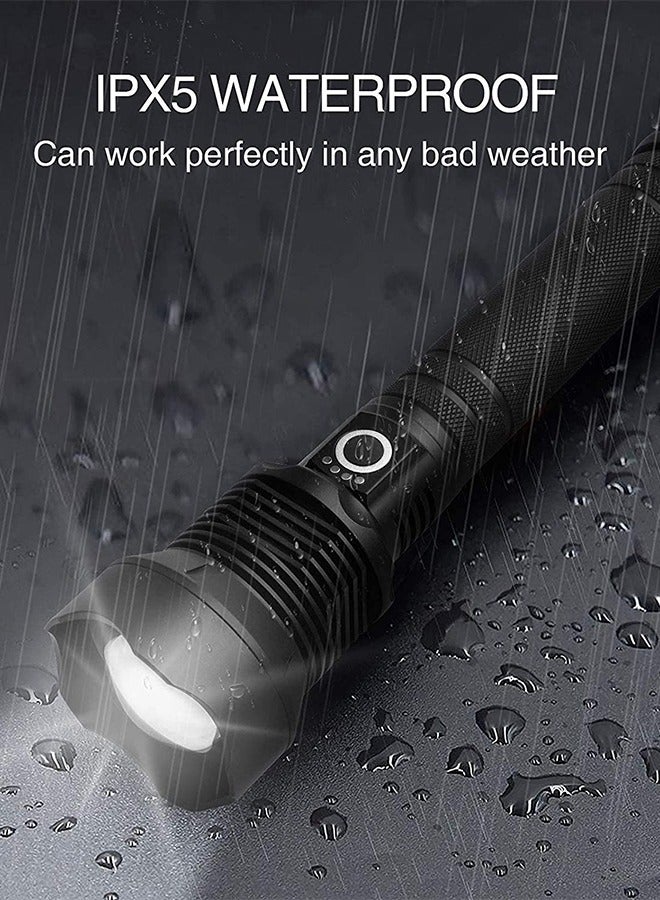 Led Flashlight, High Lumen, P70 Glare Flashlight, 5 Modes, Suitable for Camping/outdoor Travel (Black) - Image 4